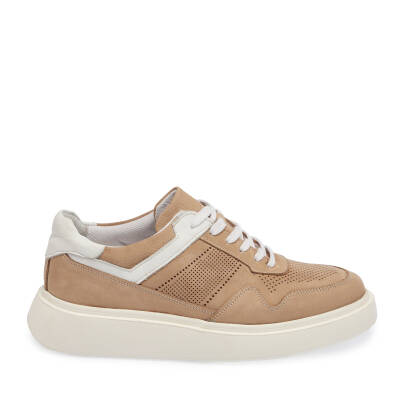 Kum Nubuk Deri Erkek Sneaker - E24I1AY56854-B21 - 3