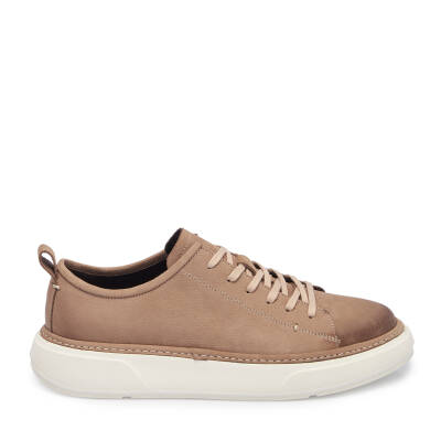 Kum Nubuk Deri Erkek Sneaker - E25I1AY57165-B21 - 3