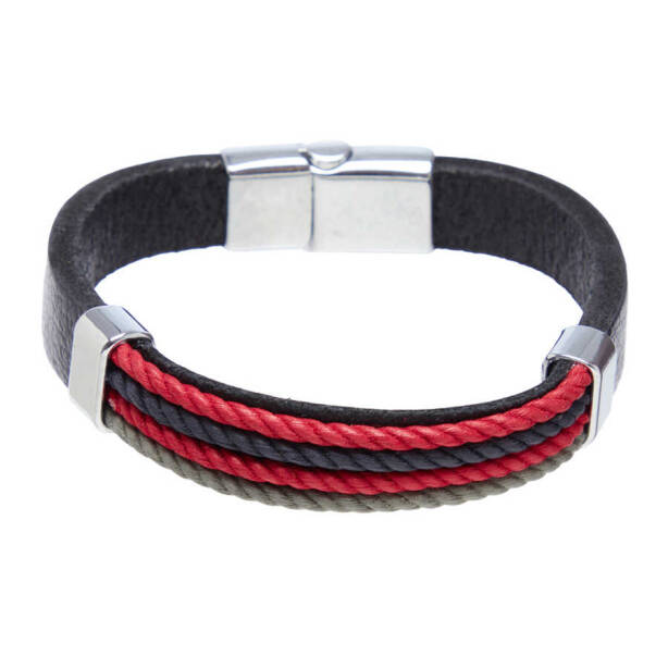 Lacivert Deri Erkek Bileklik - E1BLK0410278-B20 - 1