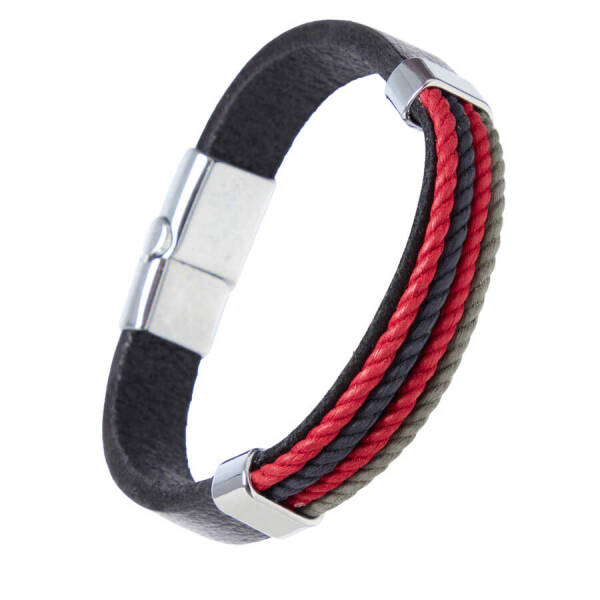 Lacivert Deri Erkek Bileklik - E1BLK0410278-B20 - 2