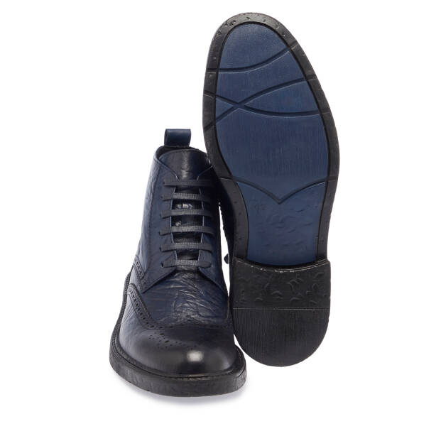 Lacivert Deri Erkek Bot - E23K1BT56538-A31 - 4
