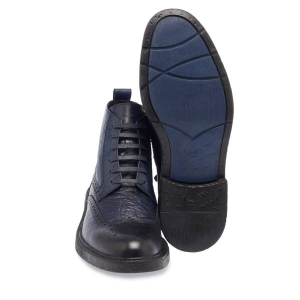Lacivert Deri Erkek Bot - E23K1BT56538-A31 - 4