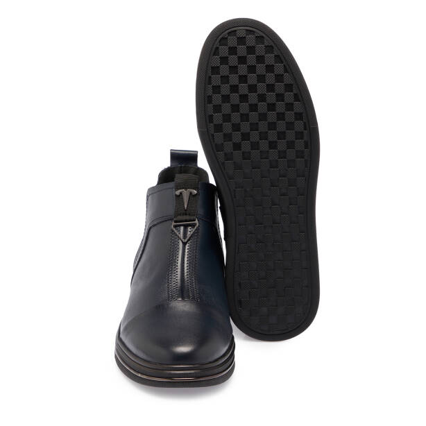 Lacivert Hakiki Deri Erkek Bot - E25K1BT57383-A31 - 4