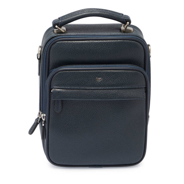 Lacivert Deri Erkek Çapraz Askılı Çanta - S1AC00002923-X86 