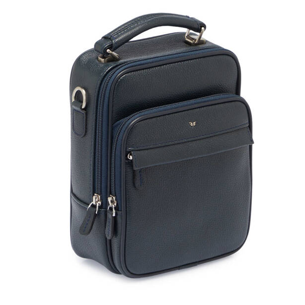 Lacivert Deri Erkek Çapraz Askılı Çanta - S1AC00002923-X86 - 2