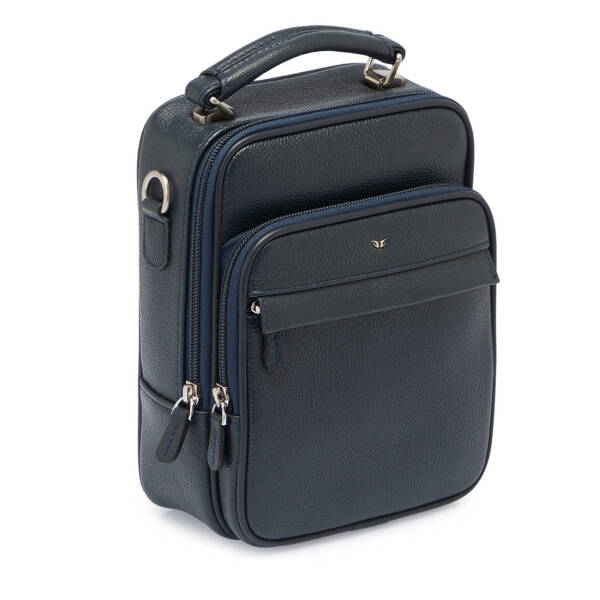 Lacivert Deri Erkek Çapraz Askılı Çanta - S1AC00002923-X86 - 2