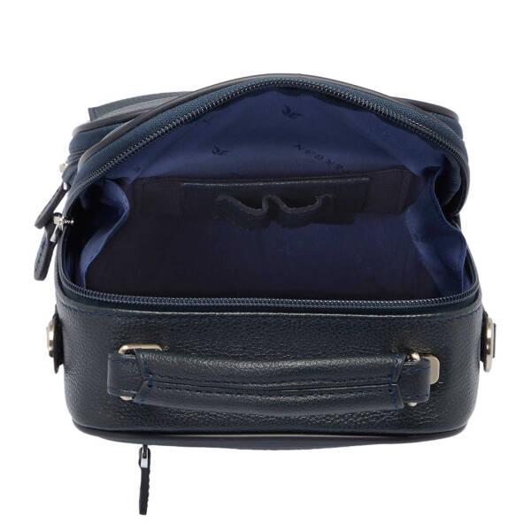 Lacivert Deri Erkek Çapraz Askılı Çanta - S1AC00002923-X86 - 4