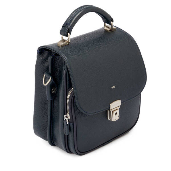 Lacivert Hakiki Deri Erkek Çapraz Askılı Çanta - S1AC00002928-X86 - 2