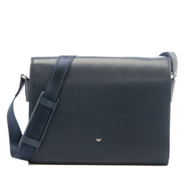 Lacivert Hakiki Deri Erkek Çapraz Askılı Çanta - S1AC00002963-A38 - 1