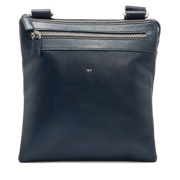 Lacivert Hakiki Deri Erkek Çapraz Askılı Çanta - S1AC00021110-I91 