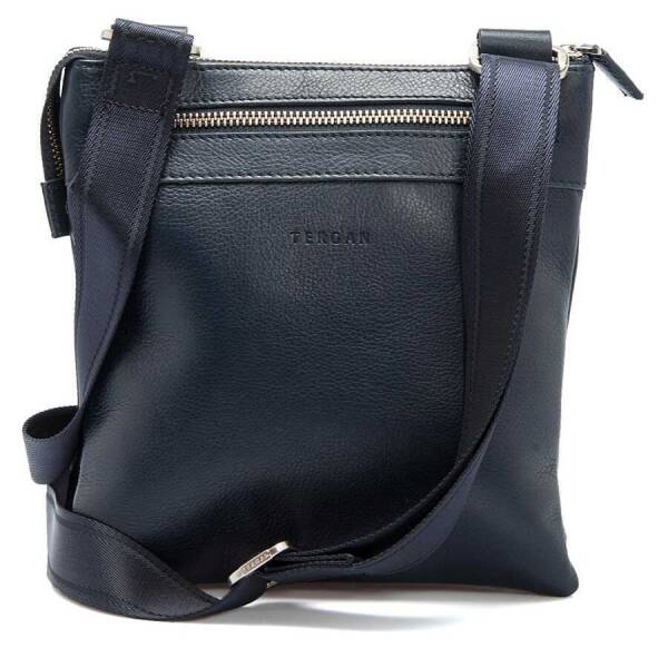 Lacivert Hakiki Deri Erkek Çapraz Askılı Çanta - S1AC00021110-I91 - 3