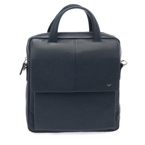 Lacivert Hakiki Deri Erkek Çapraz Askılı Çanta - S1AC00021139-A38 - 1