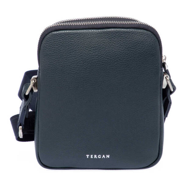 Lacivert Hakiki Deri Erkek Çapraz Askılı Çanta - S1AC00021187-X86 - 3