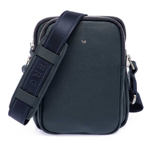 Lacivert Deri Erkek Çapraz Askılı Çanta - S1AC00021187-X86 - 1