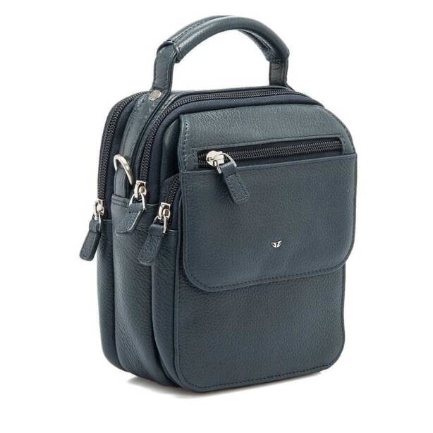 Lacivert Deri Erkek Çapraz Askılı Çanta - S1AC00021285-X86 - 2