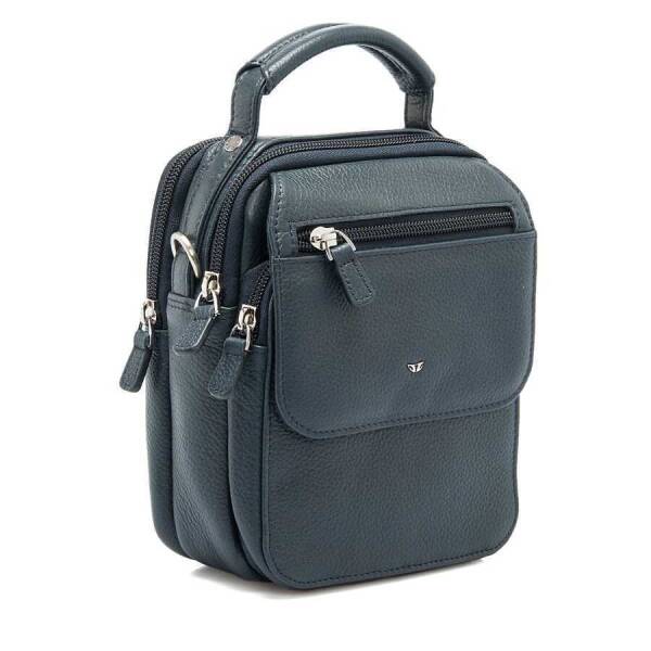 Lacivert Deri Erkek Çapraz Askılı Çanta - S1AC00021285-X86 - 2