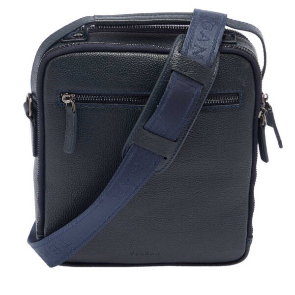 Lacivert Hakiki Deri Erkek Çapraz Askılı Çanta - S1AC00021399-X86 - 3