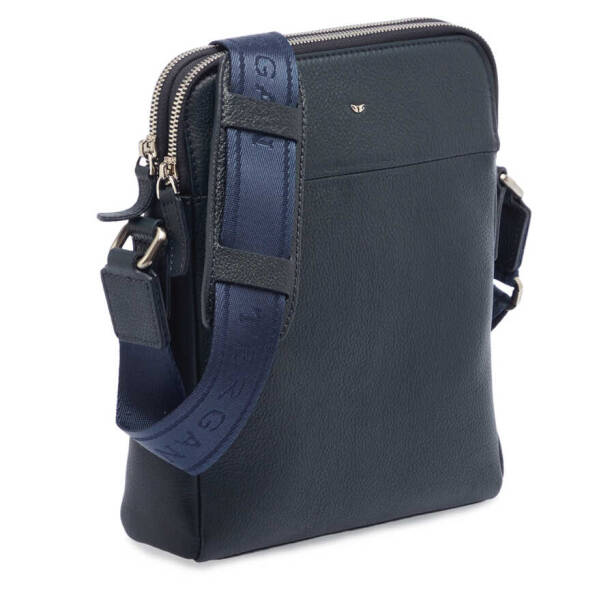 Lacivert Hakiki Deri Erkek Çapraz Askılı Çanta - S1AC00021408-X86 - 2