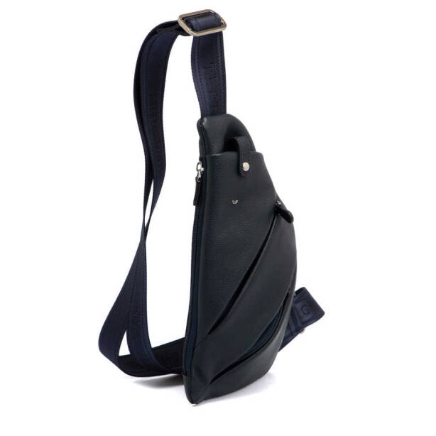 Lacivert Hakiki Deri Erkek Çapraz Askılı Çanta - S1AC00021439-X86 - Tergan