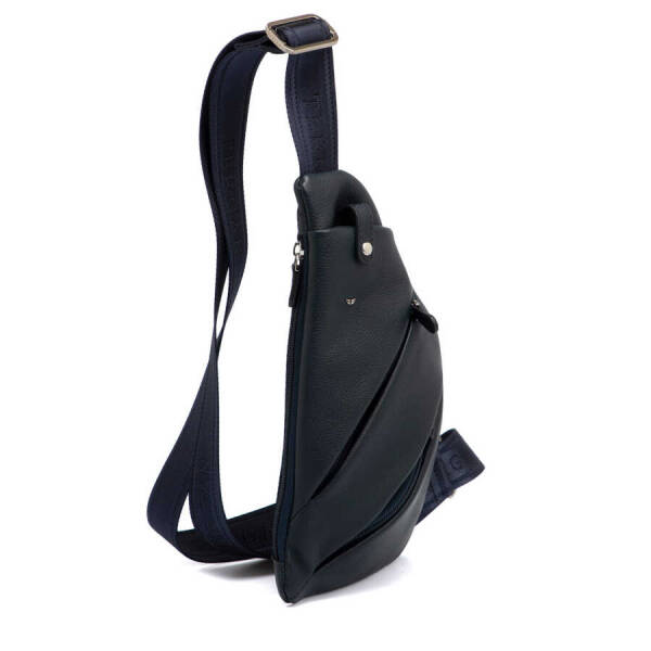 Lacivert Hakiki Deri Erkek Çapraz Askılı Çanta - S1AC00021439-X86 - 2