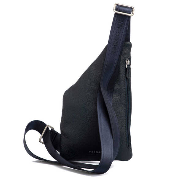 Lacivert Hakiki Deri Erkek Çapraz Askılı Çanta - S1AC00021439-X86 - 3