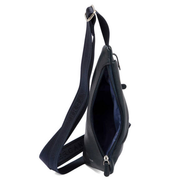 Lacivert Hakiki Deri Erkek Çapraz Askılı Çanta - S1AC00021439-X86 - 4