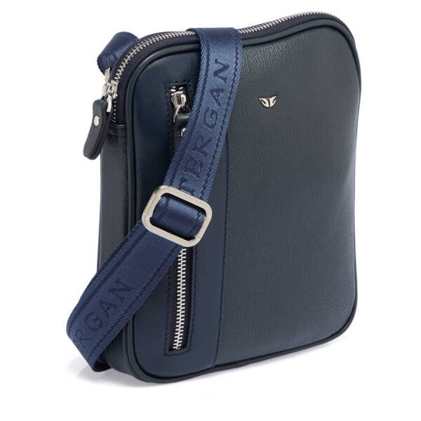 Lacivert Deri Erkek Çapraz Askılı Çanta - S1AC00021472-I91 - 2