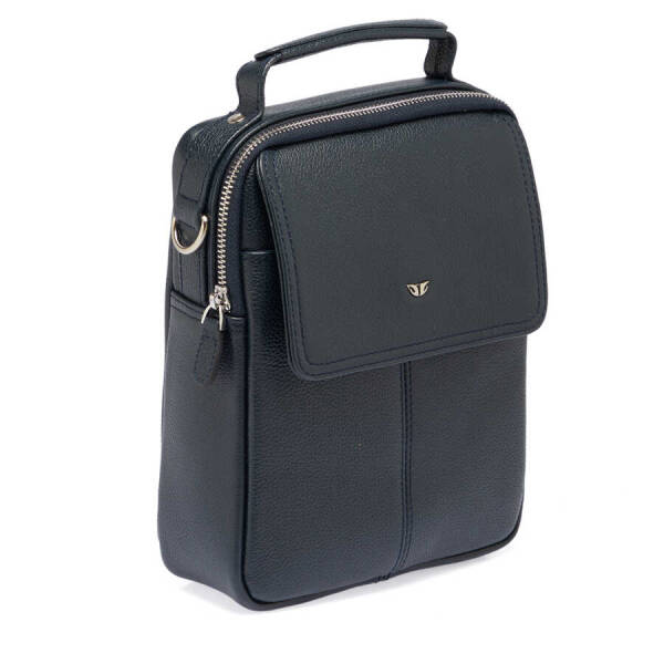 Lacivert Deri Erkek Çapraz Askılı Çanta - S1AC00021475-X86 - 2