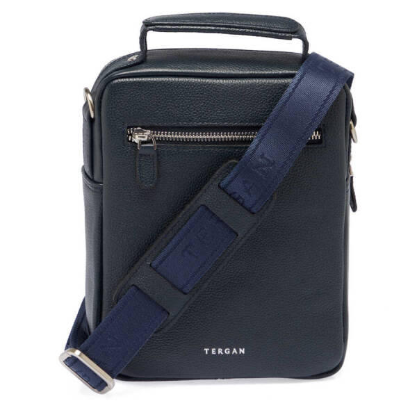 Lacivert Deri Erkek Çapraz Askılı Çanta - S1AC00021475-X86 - 3