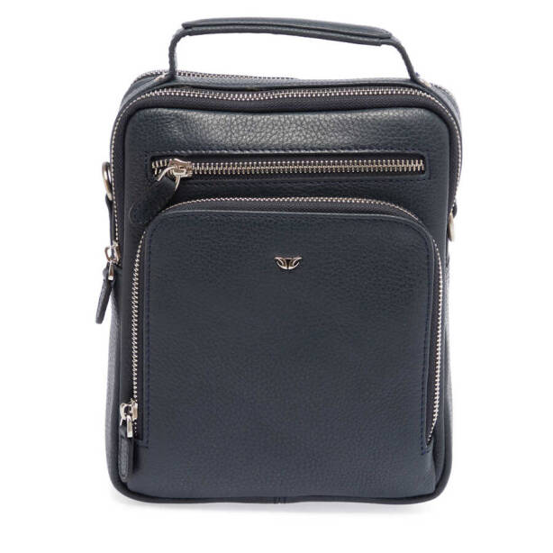 Lacivert Hakiki Deri Erkek Çapraz Askılı Çanta - S1AC00021482-A38 - 1