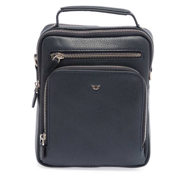 Lacivert Hakiki Deri Erkek Çapraz Askılı Çanta - S1AC00021482-A38 - 1