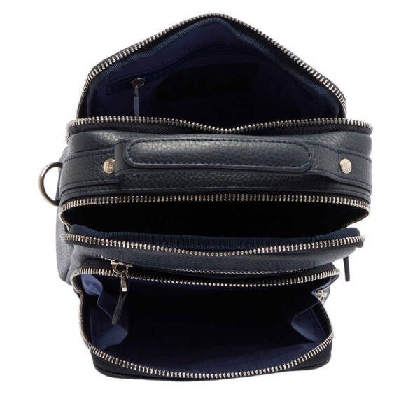 Lacivert Hakiki Deri Erkek Çapraz Askılı Çanta - S1AC00021482-A38 - 4