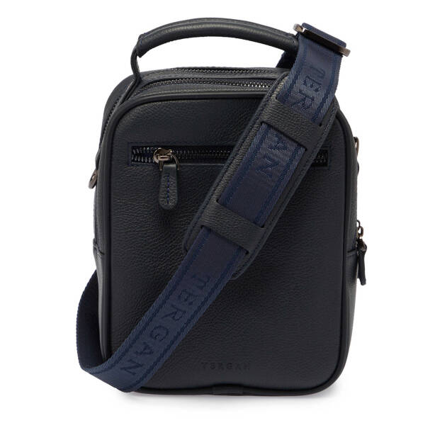 Lacivert Deri Erkek Çapraz Askılı Çanta - S1AC00021497-U6H - 3