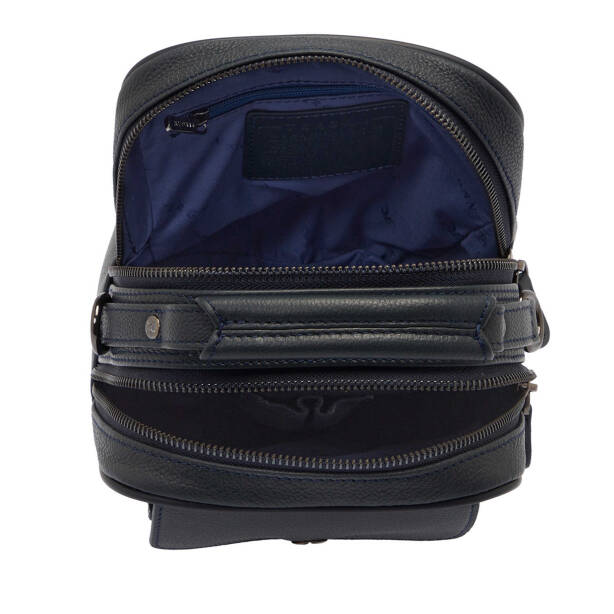 Lacivert Deri Erkek Çapraz Askılı Çanta - S1AC00021497-U6H - 4