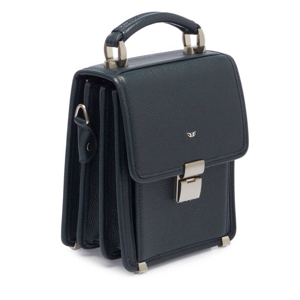 Lacivert Deri Erkek Çapraz Askılı Çanta - S1AC00021498-X86 - 2