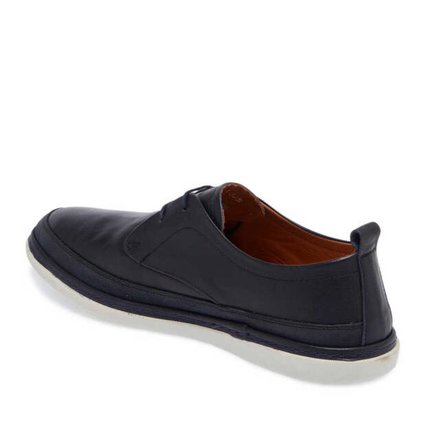 Lacivert Hakiki Deri Erkek Casual Ayakkabı - E24I1AY56632-A31 - 3