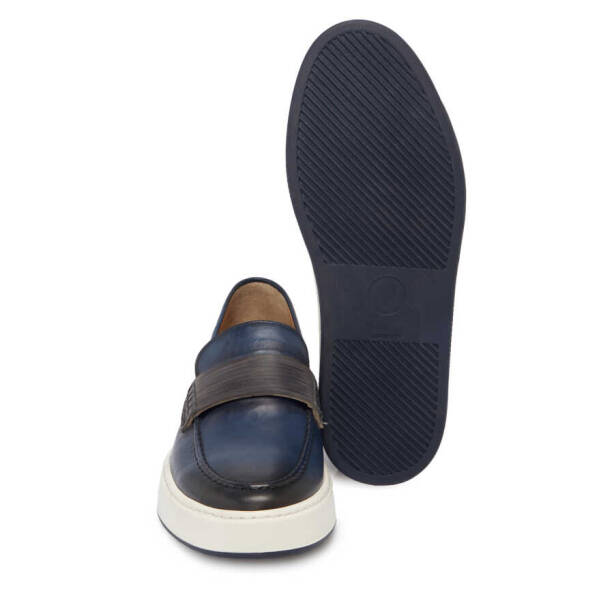 Lacivert Deri Erkek Casual Ayakkabı - E24I1AY56719-C72 - 4