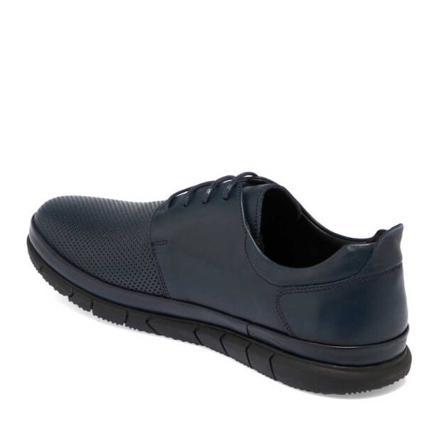 Lacivert Hakiki Deri Erkek Casual Ayakkabı - E24I1AY56770-A31 - 3