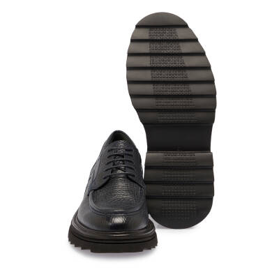 Lacivert Deri Erkek Casual Ayakkabı - E24S1AY56992-A31 - 4