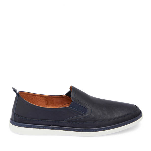 Lacivert Hakiki Deri Erkek Casual Ayakkabı - E25I1AY57266-A31 - 3