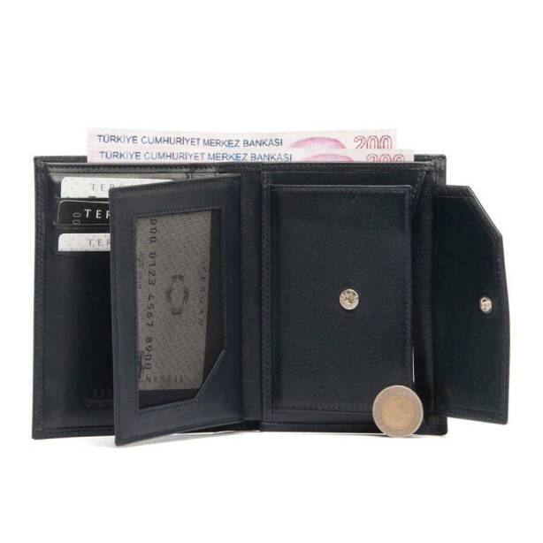 Lacivert Deri Erkek Cüzdan - S1CE00001108-H86 - 4