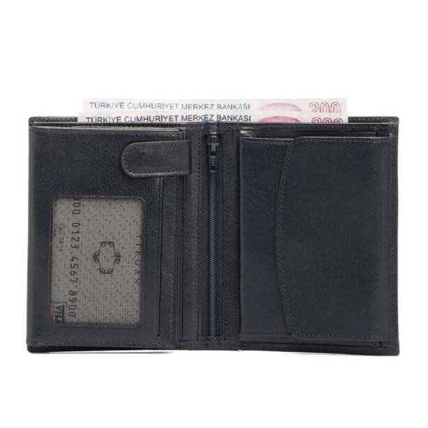 Lacivert Deri Erkek Cüzdan - S1CE00001247-H86 - 2