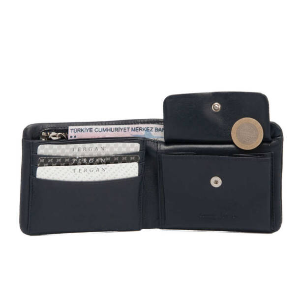 Lacivert Deri Erkek Cüzdan - S1CE00001361-M80 - 3