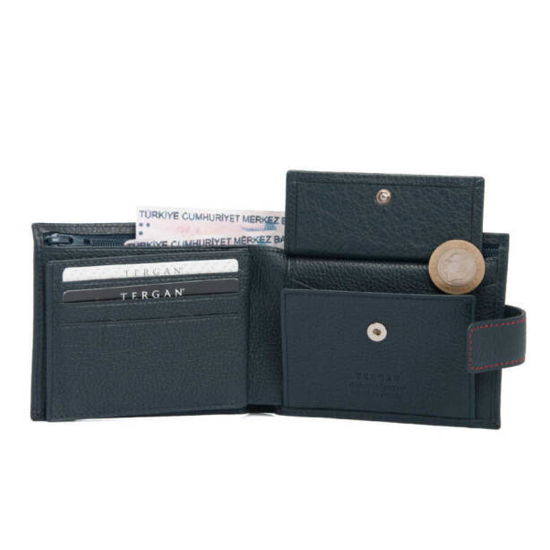 Lacivert Deri Erkek Cüzdan - S1CE00001559-X86 - 4