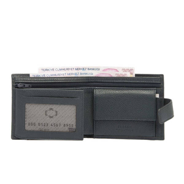 Lacivert Hakiki Deri Erkek Cüzdan - S1CE00001571-X86 - 3