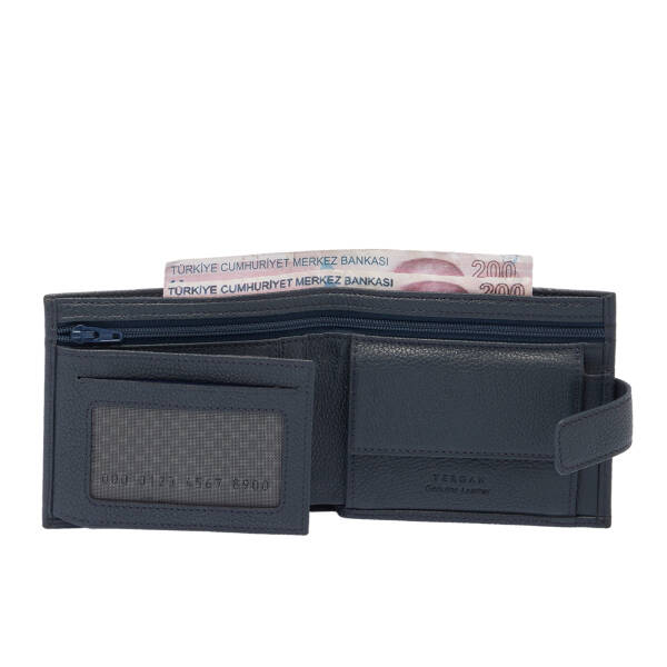 Lacivert Hakiki Deri Erkek Cüzdan - S1CE00001571-X86 - 4