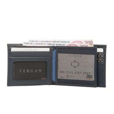 Lacivert Deri Erkek Cüzdan - S1CE00001588-M80 - 3