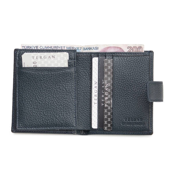 Lacivert Hakiki Deri Erkek Cüzdan - S1CE00001623-X86 - 4