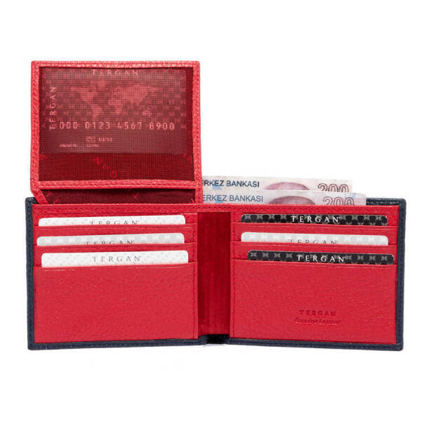 Lacivert Hakiki Deri Erkek Cüzdan - S1CE00001648-N74 - 3