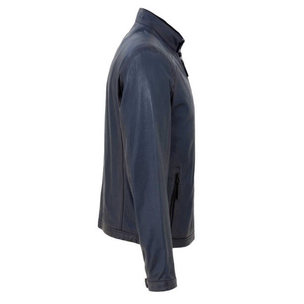 Lacivert Deri Erkek Deri Mont - E22BDM310382-Q4P - 3